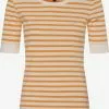 Marie Lund T-Shirts T-Shirt Frauen Ecru / Orange