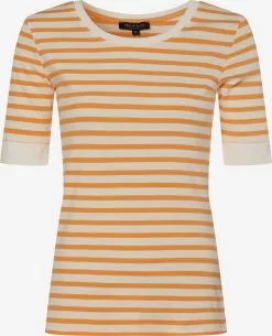 Marie Lund T-Shirts T-Shirt Frauen Ecru / Orange