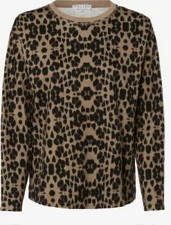 Marie Lund Langarmshirts Shirt Frauen Beige / Schwarz