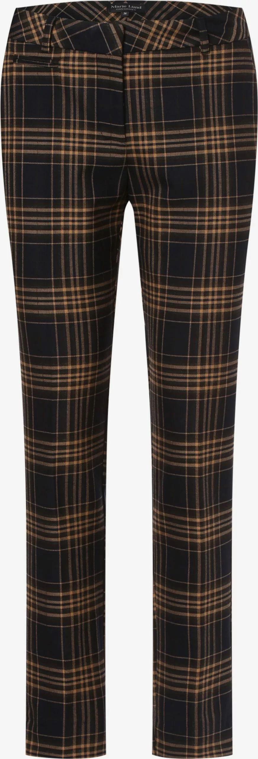 Marie Lund Stoffhosen Slimfit Hose Frauen Dunkelbeige / Marine 3 Marie Lund Stoffhosen Slimfit Hose Frauen Dunkelbeige / Marine