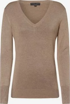 Marie Lund Basic Pullover Pullover Frauen Hellbeige
