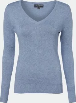 Marie Lund Feinstrickpullover Pullover Frauen Rauchblau