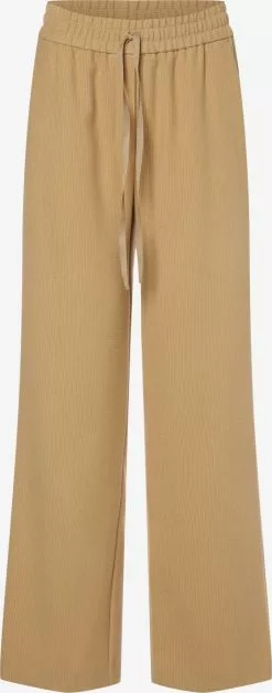 Marie Lund Stoffhosen Loosefit Hose Frauen Sand