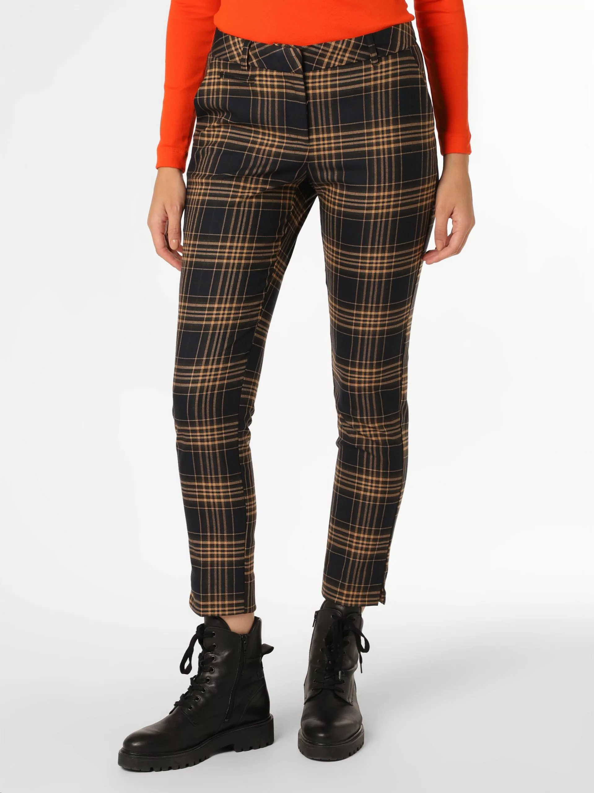 Marie Lund Stoffhosen Slimfit Hose Frauen Dunkelbeige / Marine 4 Marie Lund Stoffhosen Slimfit Hose Frauen Dunkelbeige / Marine – Bild 2