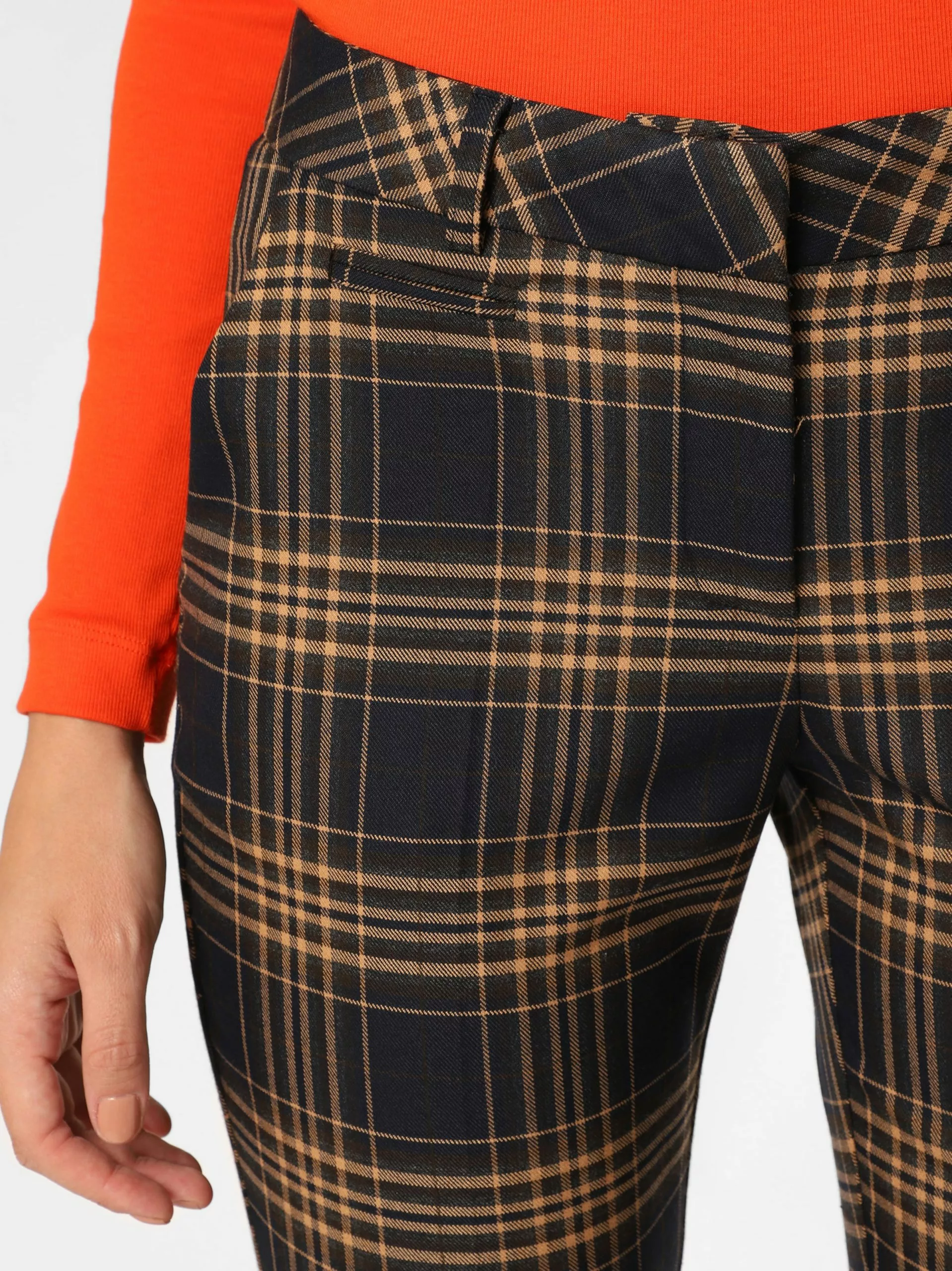 Marie Lund Stoffhosen Slimfit Hose Frauen Dunkelbeige / Marine 6 Marie Lund Stoffhosen Slimfit Hose Frauen Dunkelbeige / Marine – Bild 4