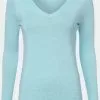Marie Lund Basic Pullover Pullover Frauen Hellblau -Mari Lund Verkaufe db27a75aac72604e2401bcd062ddf926